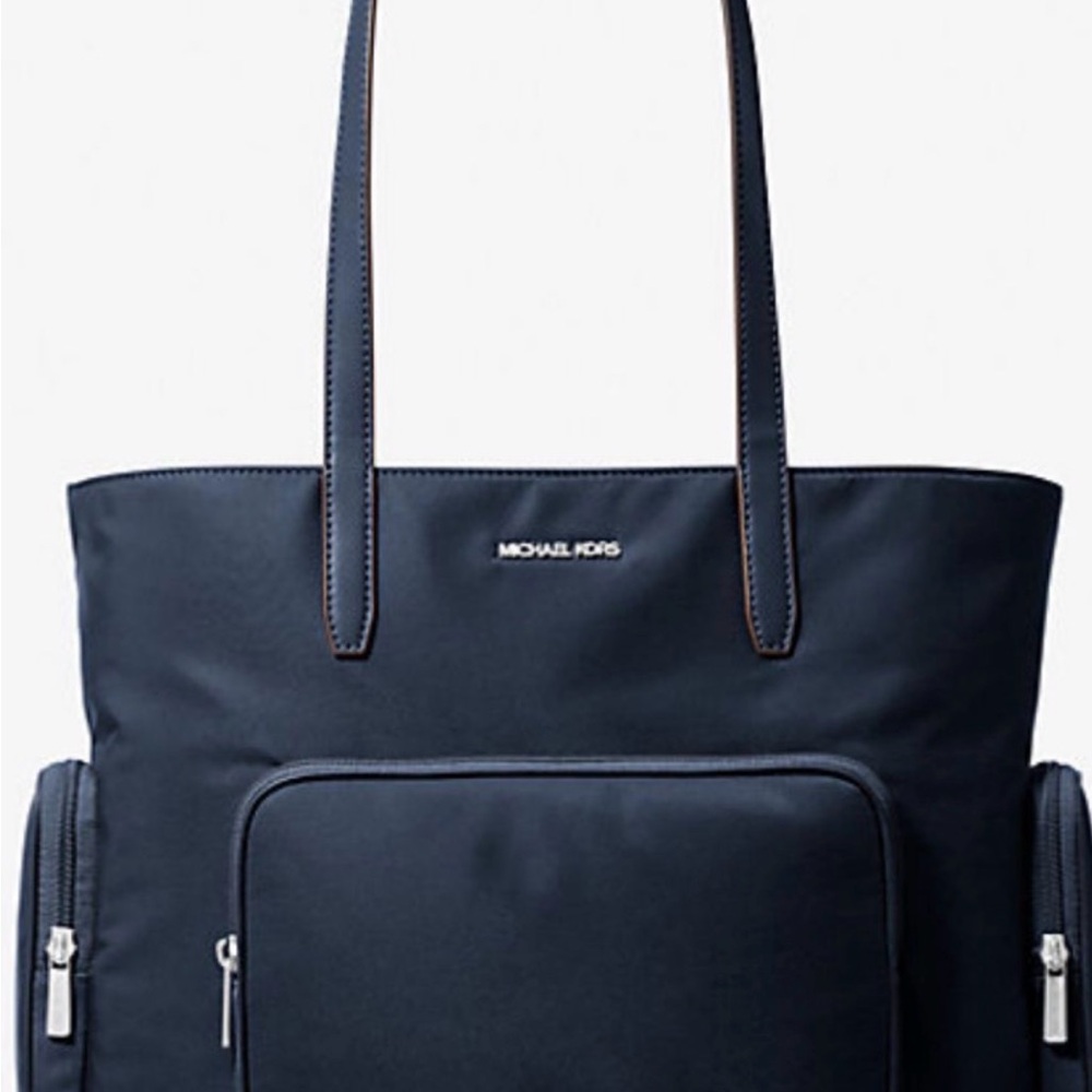 Michael Kors Dark Blue Tote with Front Pocket